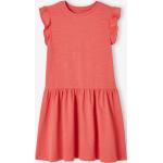 Rote Basic-Kleider für Kinder aus Baumwolle für Mädchen Größe 98 