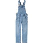 Hellblaue Yigga Jeans-Latzhosen für Kinder aus Denim für Mädchen Größe 128 