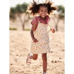 Graue Vertbaudet Kinderlatzkleider mit Volants aus Baumwolle für Mädchen Größe 134 