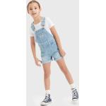 Blaue Kurze Kinderlatzhosen mit Schnalle aus Baumwolle für Mädchen Größe 116 