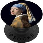 Mädchen mit Perlenohrring Johannes Vermeer PopSockets PopGrip: Ausziehbarer Sockel und Griff für Handys/Tablets mit Tauschbarem Top