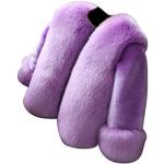 Violette Kinderwinterjacken aus Pelz für Mädchen für den für den Winter 