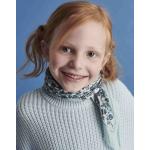 Himmelblaue Langärmelige Kinderoberteile aus Baumwolle für Mädchen Größe 110 