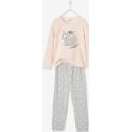 Rosa Lange Kinderschlafanzüge mit Fuchs-Motiv aus Samt für Mädchen Größe 158 