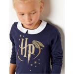 Blaue Langärmelige Harry Potter Rollkragen Longsleeves für Kinder & Kinderlangarmshirts aus Baumwolle für Mädchen Größe 128 