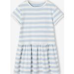 Blaue Motiv Kurzärmelige Vertbaudet Bio Druckkleider & bedruckte Kinderkleider aus Jersey für Mädchen Größe 116 