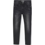 Dunkelblaue Slim Jeans für Kinder mit Reißverschluss aus Baumwolle Größe 116 