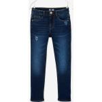 Dunkelblaue Vertbaudet Slim Jeans für Kinder mit Reißverschluss aus Baumwolle Größe 116 