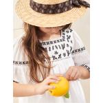 Sandfarbene Vertbaudet Kindersonnenhüte & Kindersommerhüte aus Stroh für Mädchen Größe 116 