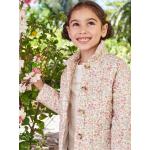 Beige Blumenmuster Vertbaudet Kindermäntel mit Knopf aus Baumwolle für Mädchen Größe 146 