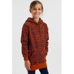 Orange Animal-Print We Fashion Kindersweatkleider aus Baumwollmischung für Mädchen Größe 170 