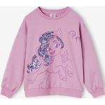 Mauvefarbene My little Pony Kindersweatshirts mit Pferdemotiv mit Pailletten für Mädchen Größe 140 