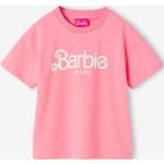 Rosa Kurzärmelige Barbie Kinder T-Shirts aus Baumwolle für Mädchen Größe 128 