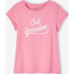 Rosa Motiv Kurzärmelige Vertbaudet Kinder T-Shirts aus Baumwolle für Mädchen Größe 146 