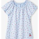 Hellblaue Bestickte Kurzärmelige Vertbaudet Kinder T-Shirts aus Baumwolle für Mädchen Größe 158 für den für den Frühling 