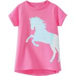 Pinke Topolino Bio Nachhaltige Kinder T-Shirts mit Pferdemotiv für Mädchen Größe 104 