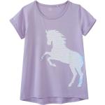 Helllilane Yigga Bio Nachhaltige Kinder T-Shirts mit Pferdemotiv für Mädchen Größe 158 