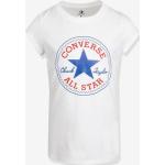 Weiße Kurzärmelige Converse Chuck Taylor Patch Kinder T-Shirts aus Jersey für Mädchen Größe 140 