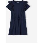 Blaue Kurzärmelige Vertbaudet Kindersommerkleider aus Jersey für Mädchen Größe 110 für den für den Sommer 