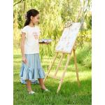 Blaue Kinderstufenröcke & Volantröcke für Kinder mit Volants aus Baumwolle für Mädchen Größe 122 für den für den Sommer 