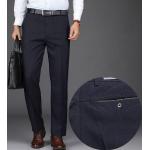 Schwarze Unifarbene Business Atmungsaktive Business-Hosen aus Polyester für Herren 