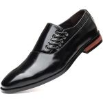 Schwarze Business Hochzeitsschuhe & Oxford Schuhe aus Leder Größe 48 