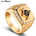Goldene Freimaurer Ringe für Damen zur Hochzeit 
