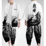 Schwarze Kimono-Jacken aus Polyester für Herren Größe XS für den für den Sommer 