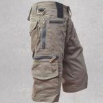 Schwarze Cargo-Shorts aus Polyester für Herren Größe 5 XL für den für den Sommer 