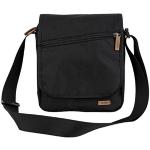 Schwarze Bodybags mit Reißverschluss aus Kunstfaser mit Außentaschen für Herren klein 