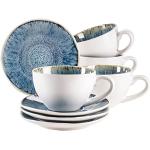 Hellblaue Moderne Mäser Group Frozen Kaffeetassen-Sets 270 ml matt aus Keramik mikrowellengeeignet 8-teilig 