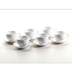 Mäser Group Milchkaffeetassen aus Porzellan mikrowellengeeignet 6-teilig 