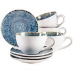 Blaue Mäser Group Frozen Kaffeeservice aus Keramik 8-teilig 