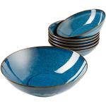 Royalblaue Mediterrane Mäser Group Schüssel Sets & Schalen Sets aus Keramik mikrowellengeeignet 7-teilig 