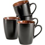 Schwarze Kaffeetassen-Sets aus Keramik 4 Personen 
