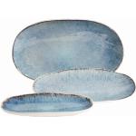 Blaue Mäser Group Frozen Organische Servierplatten aus Keramik mikrowellengeeignet 3-teilig 