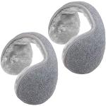 Graue Ohrenschützer & Ohrenwärmer aus Kunstfell für Herren Einheitsgröße für den für den Winter 