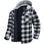 Reduzierte Schwarze Karo Langärmelige Button Down Kragen Herrenlangarmhemden mit Knopf aus Flanell Größe 3 XL für den für den Winter 