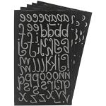 Schwarze Buchstaben zum Aufbügeln mit Ornament-Motiv maschinenwaschbar 