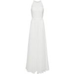 Reduzierte Elfenbeinfarbene Unifarbene Ärmellose Maxi Lange Abendkleider aus Polyester Handwäsche für Damen Größe S für die Braut 