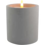 Graue LED Kerzen mit beweglicher Flamme aus Keramik 
