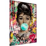 Weiße Audrey Hepburn Rechteckige Pop-Art Bilder 40x60 