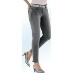 Graue ASCARI Oeko-Tex 5-Pocket Jeans mit Reißverschluss aus Baumwolle für Damen Größe XL 