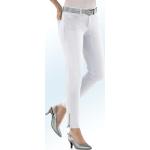 Weiße ASCARI 5-Pocket Jeans mit Reißverschluss aus Baumwolle für Damen Größe XL 