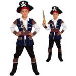 Blaue Piratenkostüme für Kinder Größe 140 