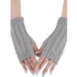 Hellgraue MAGICSHE Fingerlose Handschuhe & Halbfinger-Handschuhe aus Polyester für Damen Einheitsgröße für den für den Herbst 
