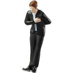 MagiDeal Miniaturfigur, Kleine Menschen, Realistische Menschenfigur Im Maßstab 1:64, Diorama Figuren, für Sammlungen, Architekturmodell, Dioramen, Straßenszene, Mann im schwarzen Anzug