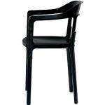 Schwarze Moderne Magis Steelwood Designer Stühle lackiert aus Massivholz stapelbar 