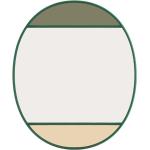 Magis - Vitrail Spiegel - grün, Glas - Verde (507) oval