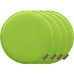 Grüne MAGMA Runde Stuhlkissen rund aus Polyester maschinenwaschbar 4-teilig 